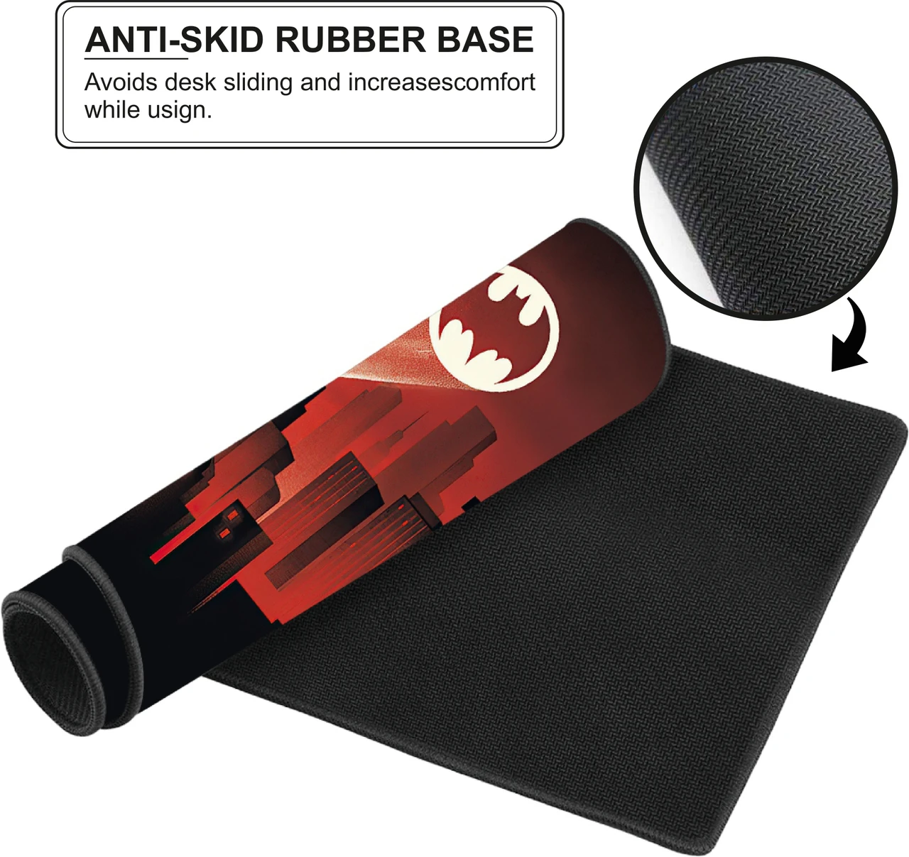 Dark Knight Inspired Large Desk Mat, Desk Pad, Mouse Pad