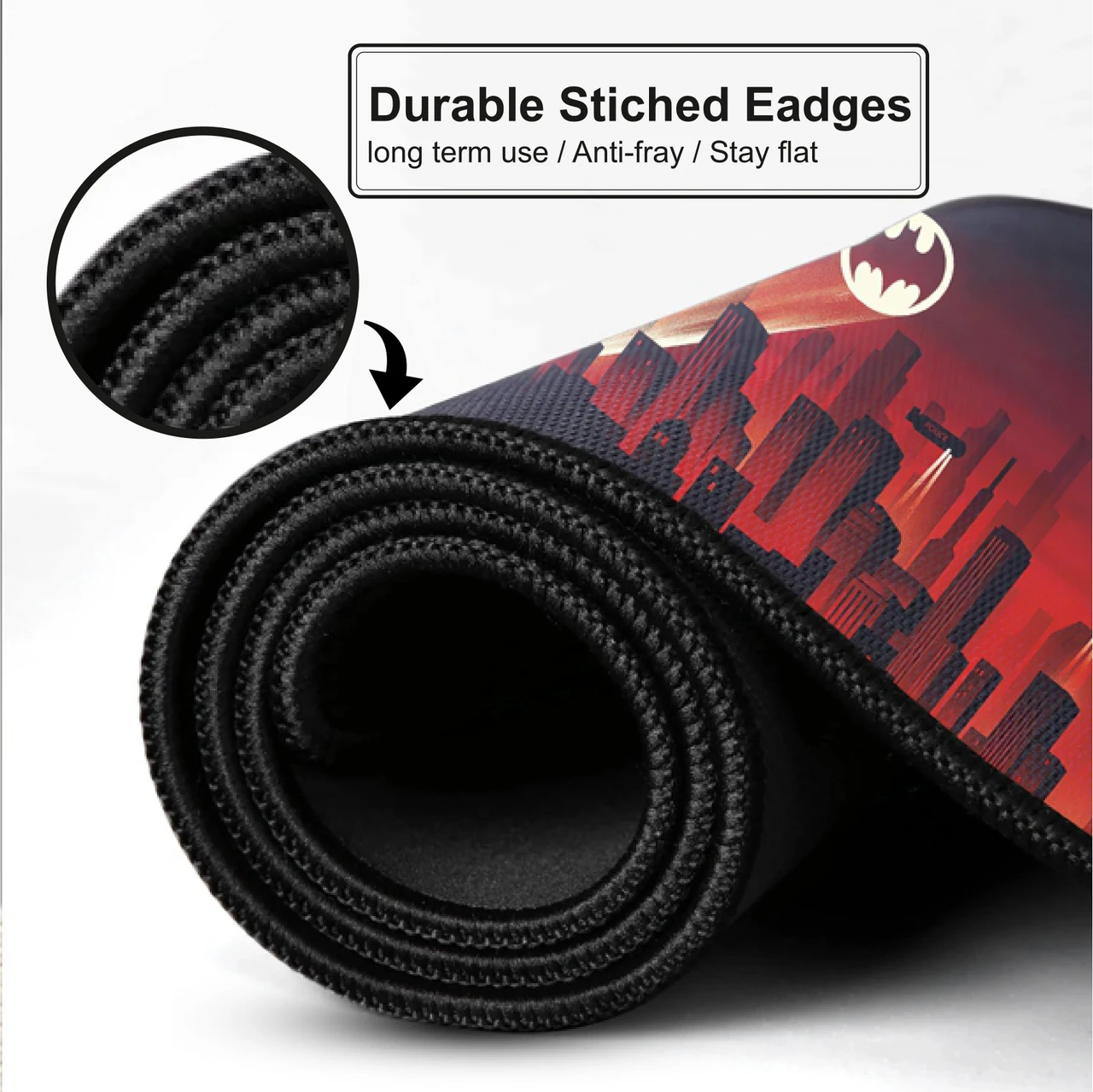 Dark Knight Inspired Large Desk Mat, Desk Pad, Mouse Pad