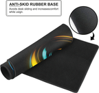 Neon Wave Design Large Desk Mat, Desk Pad, Mouse Pad