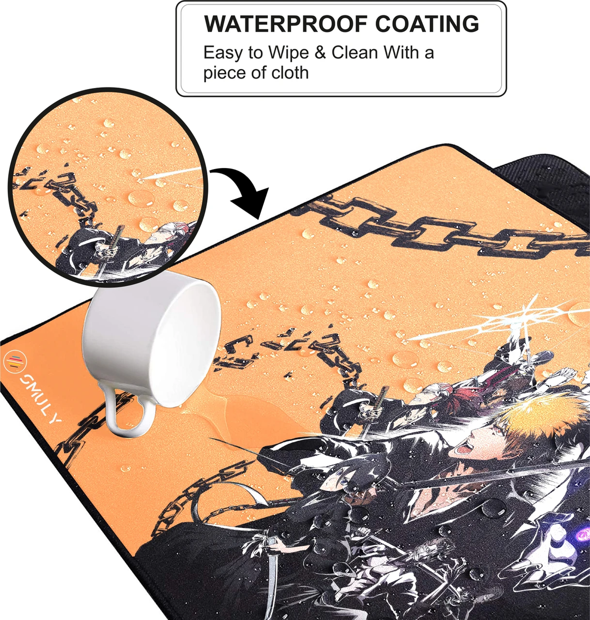 Anime Battle Theme  Large Desk Mat, Desk Pad, Mouse Pad