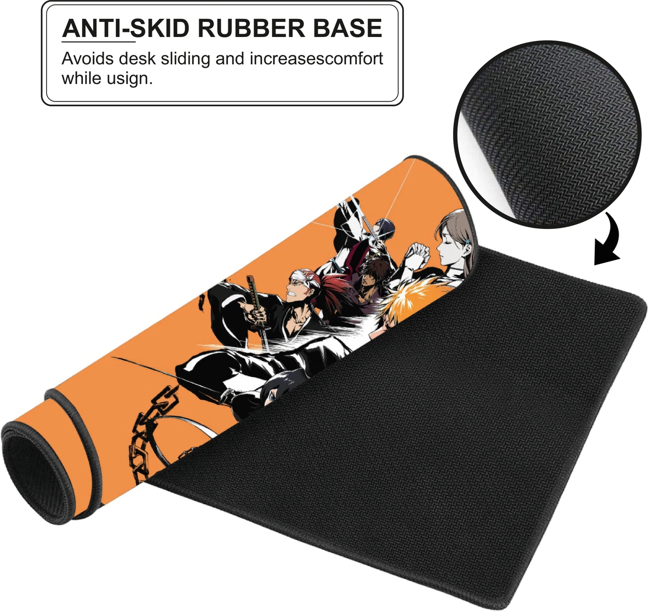 Anime Battle Theme  Large Desk Mat, Desk Pad, Mouse Pad