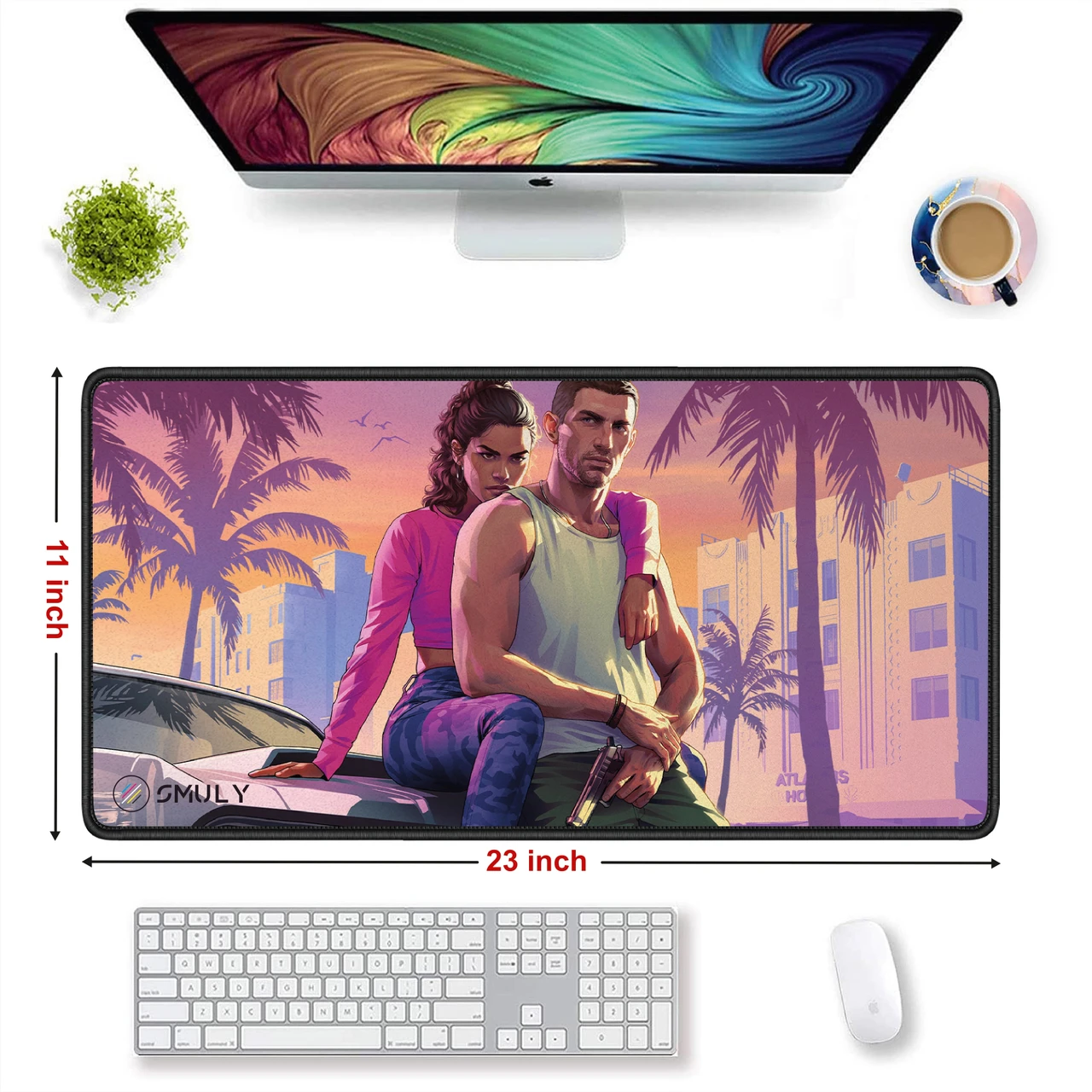 GTA Inspired Large Desk Mat, Desk Pad, Mouse Pad