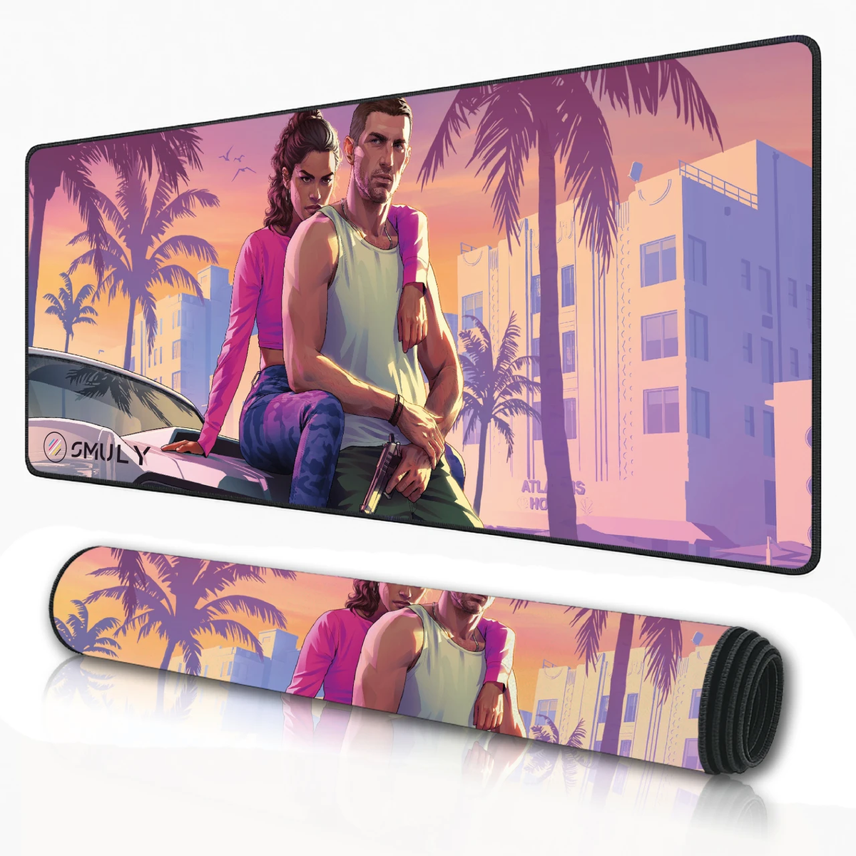 GTA Inspired Large Desk Mat, Desk Pad, Mouse Pad