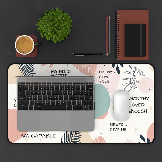 Motivational Desk Mat, Desk Decor Unique