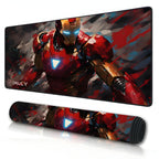 Futuristic Armored Hero Large Desk Mat, Desk Pad, Mouse Pad